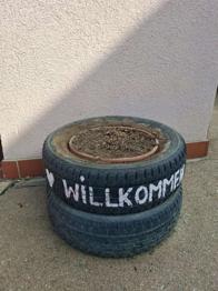 Blumentopf Pflanzgefäß Autoreifen Pflanzen Kübel