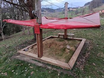 Sandkasten mit Dach 2x2,5 m