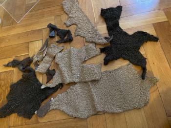 Reststücke Pelz Stoff Handarbeit