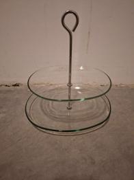 Etagere Klarglas Edelstahl