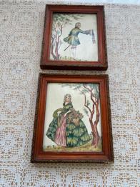 Bilder, 19 cm x 22,50 cm, hinter Glas