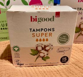 bigood Tampons Super - 15 Stück - Bio & vegan - NEU