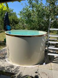 (reserviert) Stahlwandpool mit Leiter und Kuppel, abzuholen in 7452 Unterpullendorf