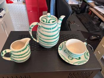 (reserviert) Gmundner Keramik Grün Geflammt