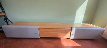 Hochwertiges Lowboard Ahorn - grau