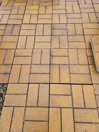 Terassen-Platten mit Klinker-Belag, vintage Gartenplatten