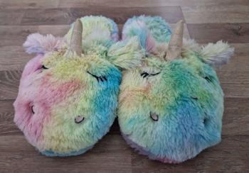Weitere Hausschuhe - Einhorn - Größe 40 41 - Regenborgen - Glitzer - Slippers