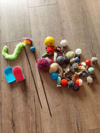 Katzenspielzeug und Fellbürste Spielzeug