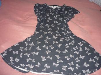 Sommerkleid mit Schmetterlingen Blau bedruckt