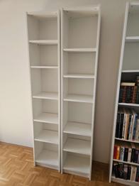 Weisse IKEA Regale 2m x 40cm