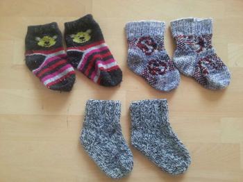 3 x warme Baby Socken, Gr. 20 (68/74)