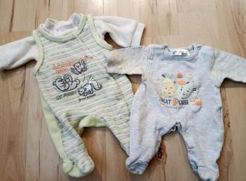 2x Frühchen Strampler Gr 42, Babykleidung, Strampelanzug , Annabell, Baby Born, Puppenkleidung