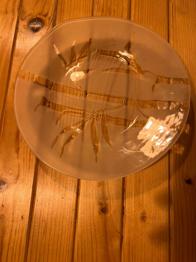 Glasteller mit Bambusoptik zu verschenken