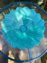 Dekoschüssel türkis Blütenmuster