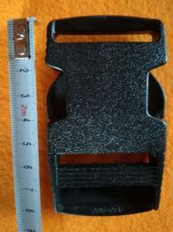 Kunststoffverschluß schwarz für Schihose/ Anorak/ Rucksack/ Taschen
