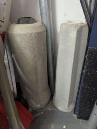 Betonsockel für 76er Rohre