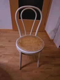 Sessel Stuhl Bast Sitzfläche Vintage