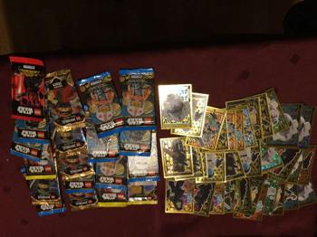 Lego-Poster und Sammelkarten , lt. Bild