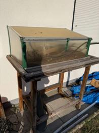 Gewächshaus auf Holzgestell