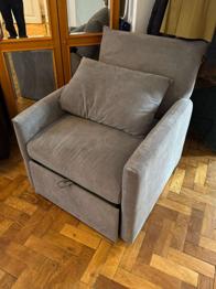 Sessel Grau ausziehbar