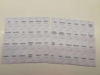 Sticker für Gewürzgläser