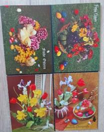 SCHÖNE Osterkarten 4 Stk. Frohe Ostern (2) Karte ungelaufen/ unbeschrieben