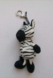 Schlüsselanhänger Zebra Plüsch