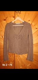 Strickcardigan Weste Jacke Gr.38 *beige/ braun* - NUR MIT ALLEN ZU VERSCHENKEN ARTIKELN ABZUGEBEN