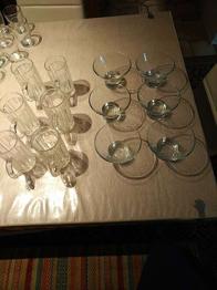 Schüssel 6er Glas und Gläser 6er