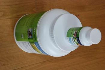 Plastikdosen Vorratsbehälter für zB Tierfutter aber auch für Lebensmittel geeignet PVC Doserl leer ausgewaschen sauber