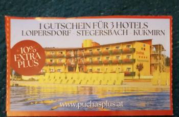 Rabattgutschein/ Angebot steht oben