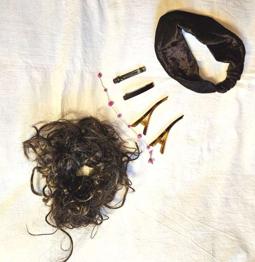 Haargummi mit Kunsthaar, Haarspangen, Stirnband, Haarschmuck