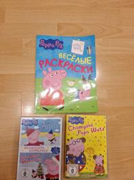 Peppa Pig DVDs + 1 Ausmalheft