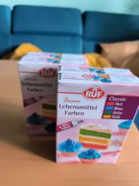 4x Lebensmittel Farbe