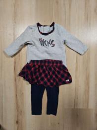 Set Pullover und Hose mit Rock in Größe 68