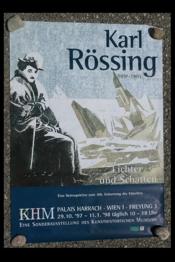 plakat karl rössing. vintage plakat lichter und schatten. charlie chaplin. poster ca. 1970.