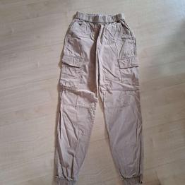 Mädchenmode, Cargohose, H&M, beige, Gr. 164