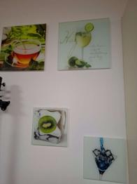 4 Glasbilder zu verschenken