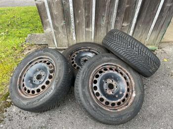 4x Continental AllSeasonContact 205/60 R16 auf Stahlfelgen