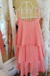 MANGO Kleid mit Volant aus Baumwolle