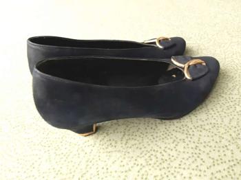 schwarze Raulederschuhe Gr. 40