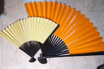 Fächer groß Wanddeko Bambus, festes Papier