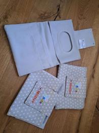Wickeltaschen mit praktischem Einschub für Feuchttücher
