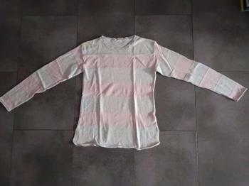 Gestreifter Glitzer Feinstrick-Pullover vom H&M in der Größe 146/152