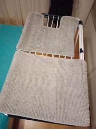 WC und Bade Matte grau