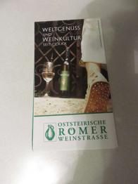 Oststeirische Römer Weinstrasse Übersichtskarte zu verschenken