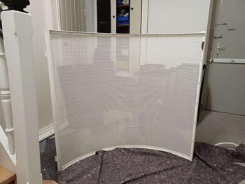 Gerundete Lochblechtüre, vielseitig für Verbau/ Verkleidung / Abdeckung verwendbarbar z. B. für Heizkörper, Gasthermen etc.