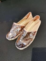 Espadrilles / Slipper mit Pailletten