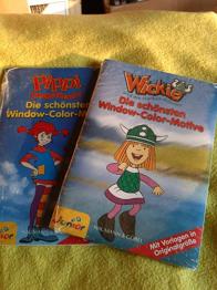 Window color Vorlagen Pippi Langstrumpf und Wickie