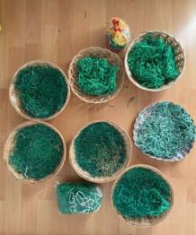 Osternester/ Osterkörbe mit Ostergras